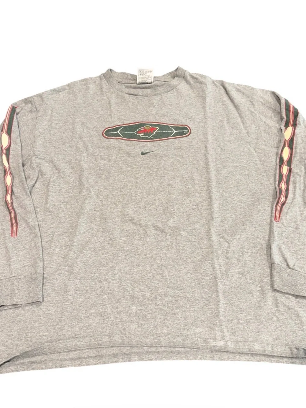 Vintage Nike center swoosh long sleeve t shirt large men’s Minnesota Wild Hockey